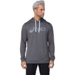 Sudadera Asics Hombre Capucha Rizo Francés Gris Grafito
