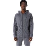 Sudadera Asics metrópolis gris brezo tecnología hombre estilo moderno