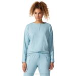 Sudadera Asics Mujer Suave Elástica Humo Azul Trendy