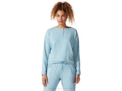 Sudadera Asics Mujer Suave Elástica Humo Azul Trendy