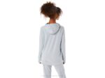 sudadera con capucha Asics gris espacial piedmont salvia para mujer - Image 2