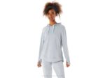 sudadera con capucha Asics gris espacial piedmont salvia para mujer