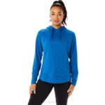 Sudadera con Capucha Asics Mujer Lago Tinte Espacial Azul Claro