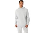 Sudadera con capucha Asics polar gris claro para hombre estilo casual