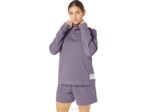 Sudadera con capucha de polar Asics Cuarzo Violeta para mujer estilo cómodo