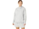 Sudadera con capucha polar Asics mujer gris claro estilo cómodo