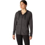 Sudadera Técnica con Capucha Asics Gris Oscuro para Mujer