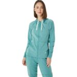Sudadera técnica con capucha Asics salvia espacio mujer cremallera completa