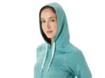 Sudadera técnica con capucha Asics salvia espacio mujer cremallera completa - Image 4
