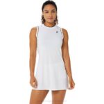 Vestido Asics mujer blanco brillante estilo moderno